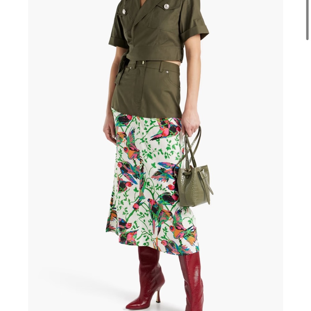 10 Crosby Derek lam multi colored midi skirt